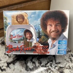 Bob Ross Artist Face Toaster, Two-Slice, Cool Touch, Gray, Gift, BRAND NEW